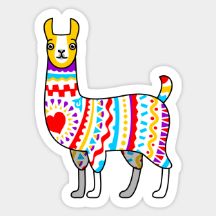 Colorful llama Sticker